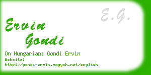 ervin gondi business card